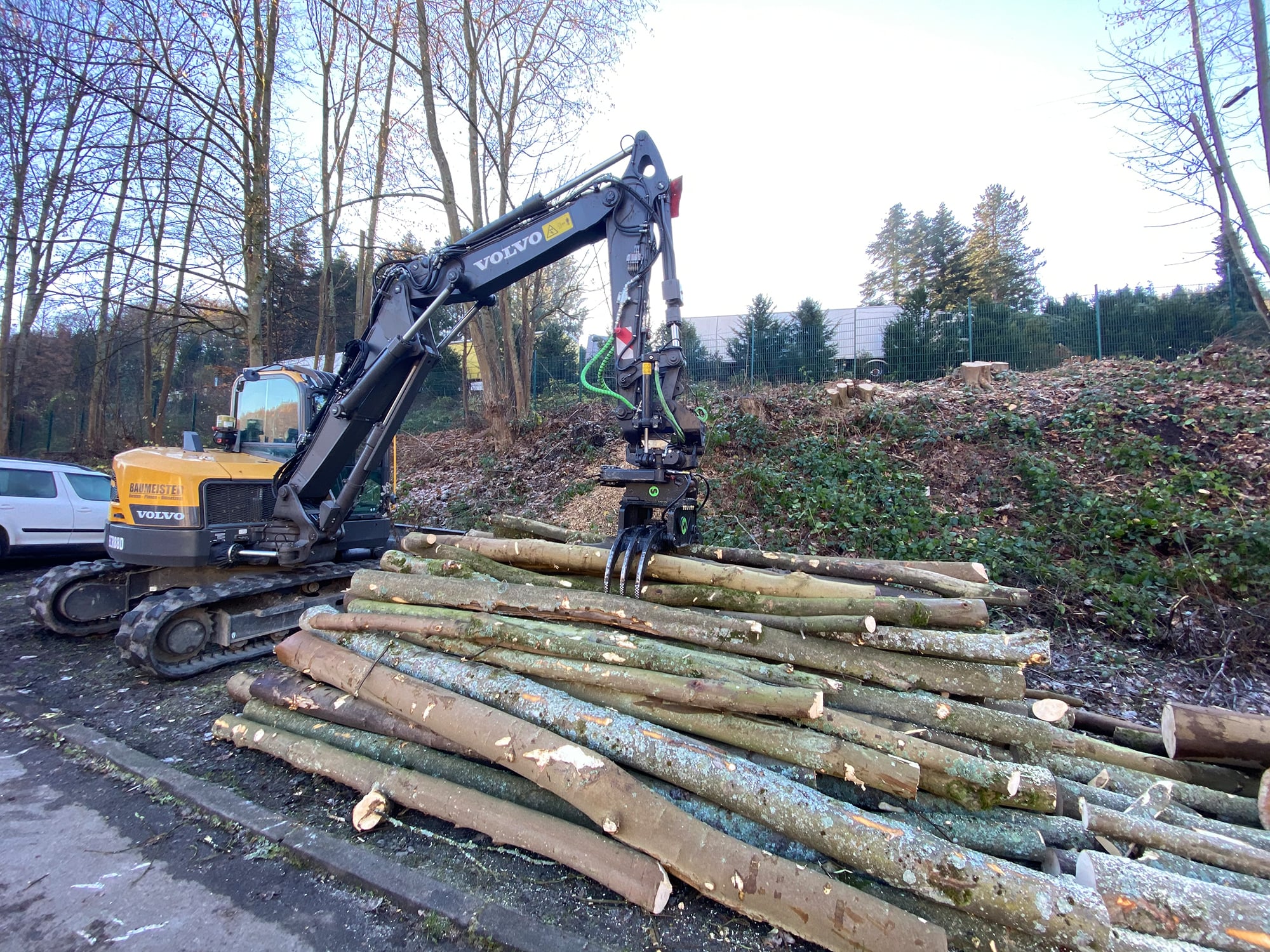 Minibagger im Einsatz